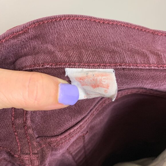 Levi's Orange Tab Burgundy Straight Leg Jeans - Picture 8 of 8